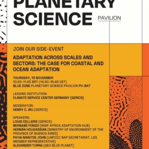 COP30 Side-event “Adaptation across scales and sectors: the case for coastal and ocean adaptation”